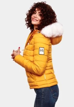 Marikoo Giacca Invernale - Dark Yellow -Moda Cappotti Donna 15949ee033d5407fbdd03c6929f7d2c5