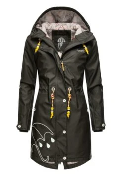 Marikoo Dancing Umbrella - Impermeabile - Black -Moda Cappotti Donna 32098d8b75384c27a1626e188ce518f8