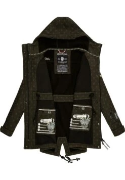 Marikoo ZimtzickeParkaDark Olive W Print Donna Cappotti M5M21U005-N12 -Moda Cappotti Donna 38c76e6ee23d40f989cc8a1fd07a7ee2