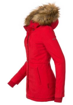 Marikoo Cappotto Invernale - Red -Moda Cappotti Donna 3e3b20d1c8af4d31a7130b99f3b1d0ea
