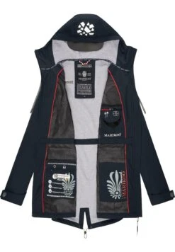 Marikoo Ulissaa - Impermeabile - Dark Blue -Moda Cappotti Donna 547ed821a3b1411e867bbee2e62e63ba