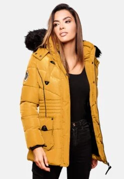 Marikoo Vanilla - Giacca Invernale - Yellow -Moda Cappotti Donna 5521a3e3c98e4ec2bba92948c1c037ec