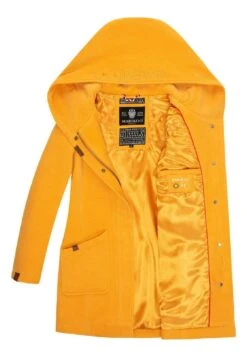 Marikoo Cappotto Corto - Dark Yellow -Moda Cappotti Donna 6a638366ae13469ab88701a442312f4c