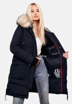 Marikoo ChaskaaCappotto InvernaleDark Blue Donna Cappotti M5M21U014-K11 -Moda Cappotti Donna 7680396a823b4e99bbe7fb39891f09c3