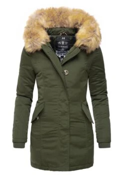 Marikoo Karmaa - Cappotto Invernale - Olive -Moda Cappotti Donna 80a3105cd64b42b3b5d1eab735b800c1