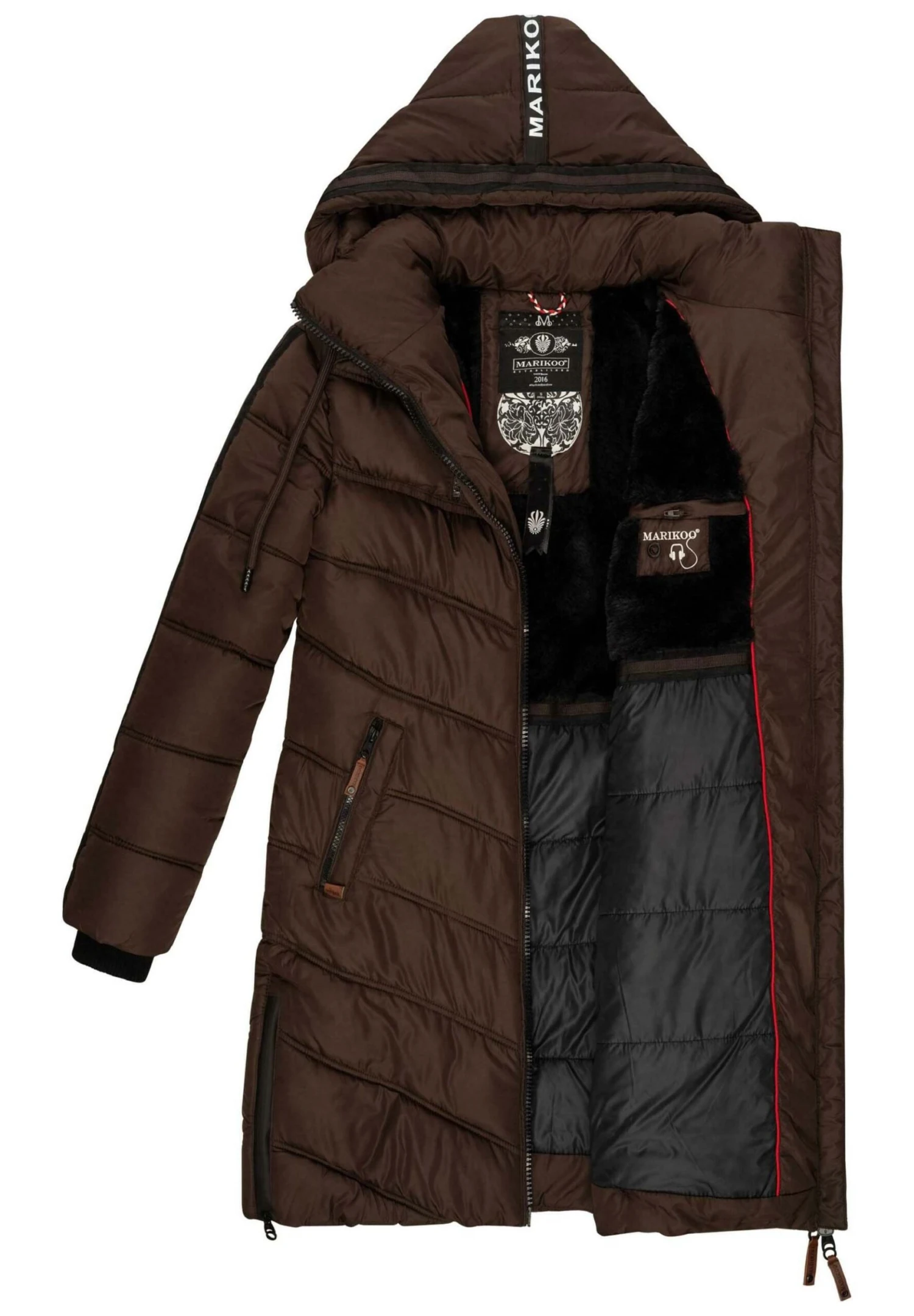 Marikoo ArmasaCappotto InvernaleDark Choco Donna Cappotti M5M21U00T-O12 6 Marikoo ArmasaCappotto InvernaleDark Choco Donna Cappotti M5M21U00T-O12 - immagine 6