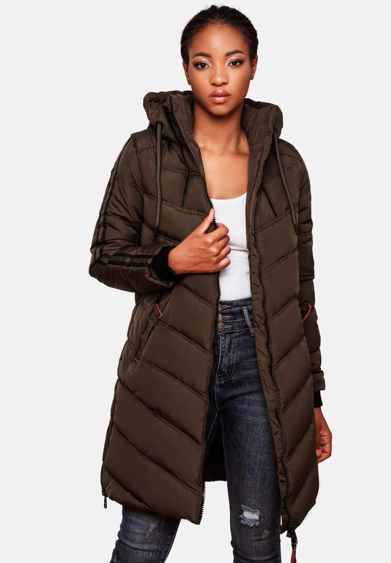 Marikoo ArmasaCappotto InvernaleDark Choco Donna Cappotti M5M21U00T-O12 4 Marikoo ArmasaCappotto InvernaleDark Choco Donna Cappotti M5M21U00T-O12 - immagine 4