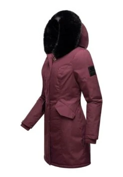 Marikoo Karambaa - Cappotto Invernale - Dark Red Melange -Moda Cappotti Donna 96865ad4bd1b416f934b94cf1b561f77