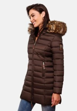 Marikoo SteppCappotto InvernaleDark Choco Donna Cappotti M5M21U001-O13 -Moda Cappotti Donna 983de788ac474cf9ae1cbbf734808fcb