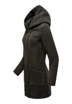 Marikoo Cappotto Corto - Anthracite Meliert -Moda Cappotti Donna d32de7ef94e14c45b59c18d710e038a0