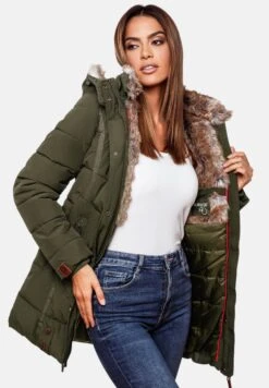 Marikoo Lieblings - Cappotto Invernale - Olive -Moda Cappotti Donna dce0420023454a6f910f09a128c1f7f0
