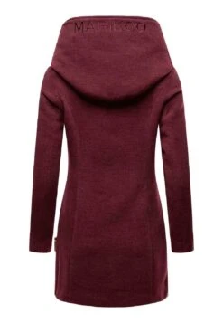Marikoo Cappotto Corto - Bordeaux Meliert -Moda Cappotti Donna f1c8b91210b34ee885b3e4d9e0af21de